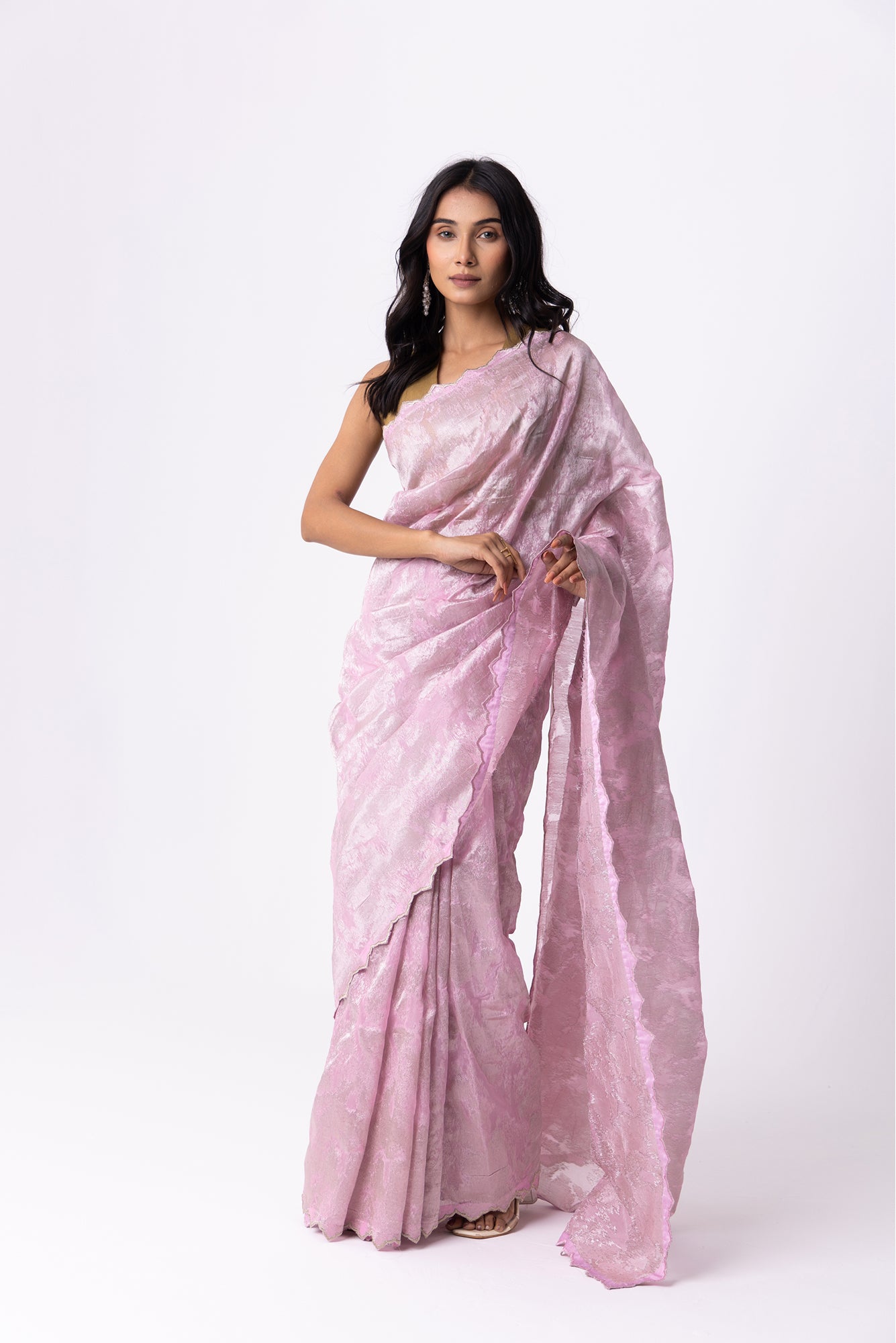 Twill Bloom Lavender Saree