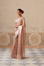 Mauve Silk Tissue saree