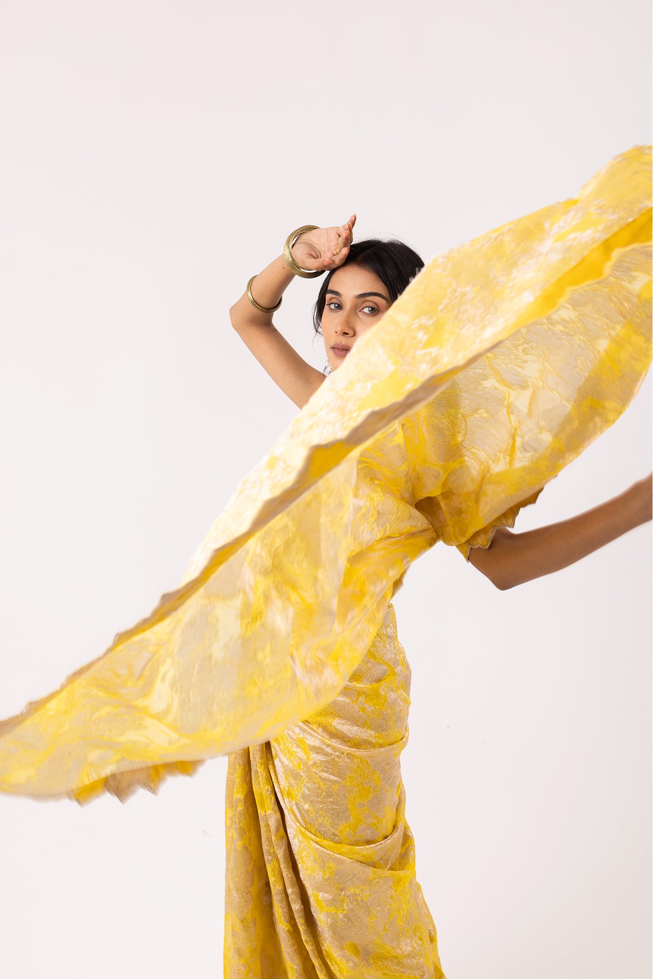 Twill Bloom Sunshine Saree