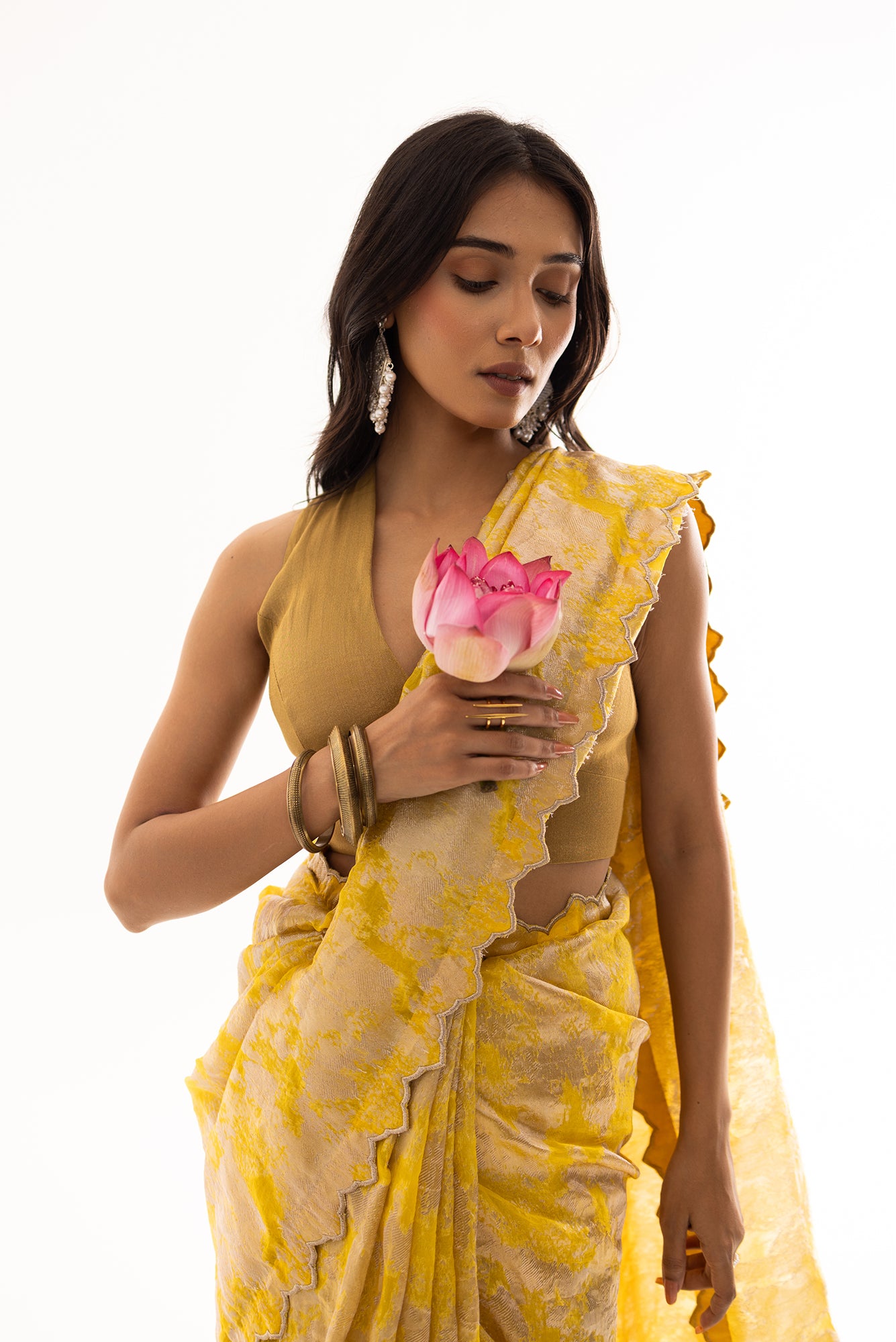 Twill Bloom Sunshine Saree