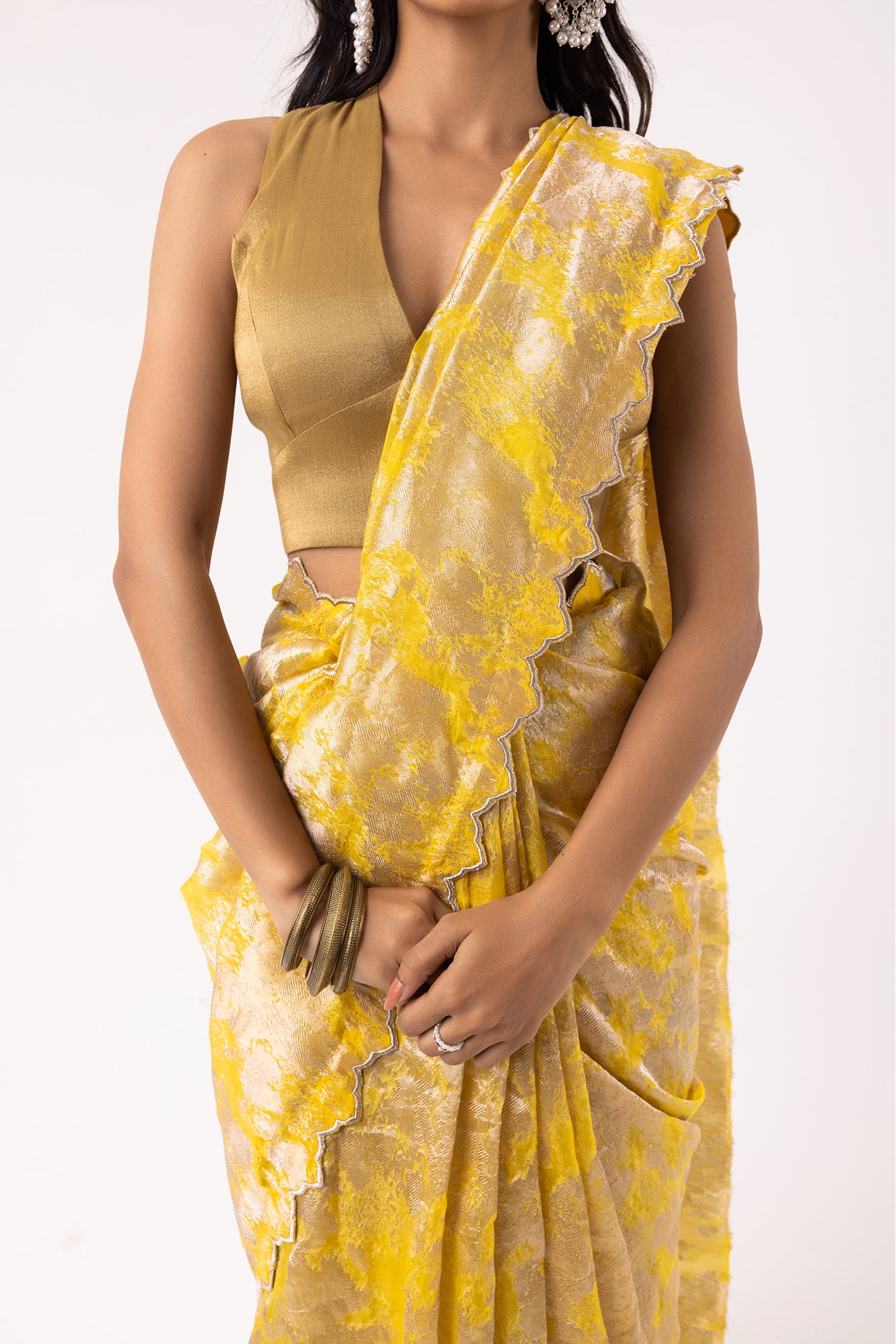 Twill Bloom Sunshine Saree