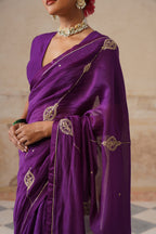 Barkha Cotton Silk Purple Saree