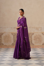 Barkha Cotton Silk Purple Saree