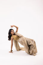 Twill Bloom Sage Mist Saree