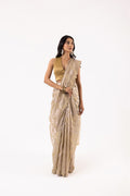 Twill Bloom Sage Mist Saree