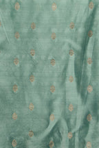 Ice Blue Silk Jacquard Tissue Saree
