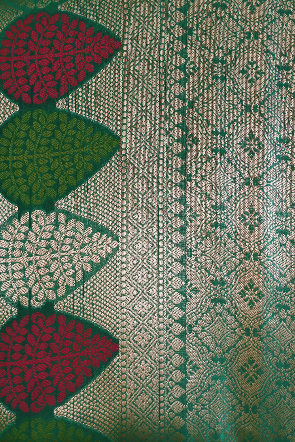 Green Kora Silk Saree