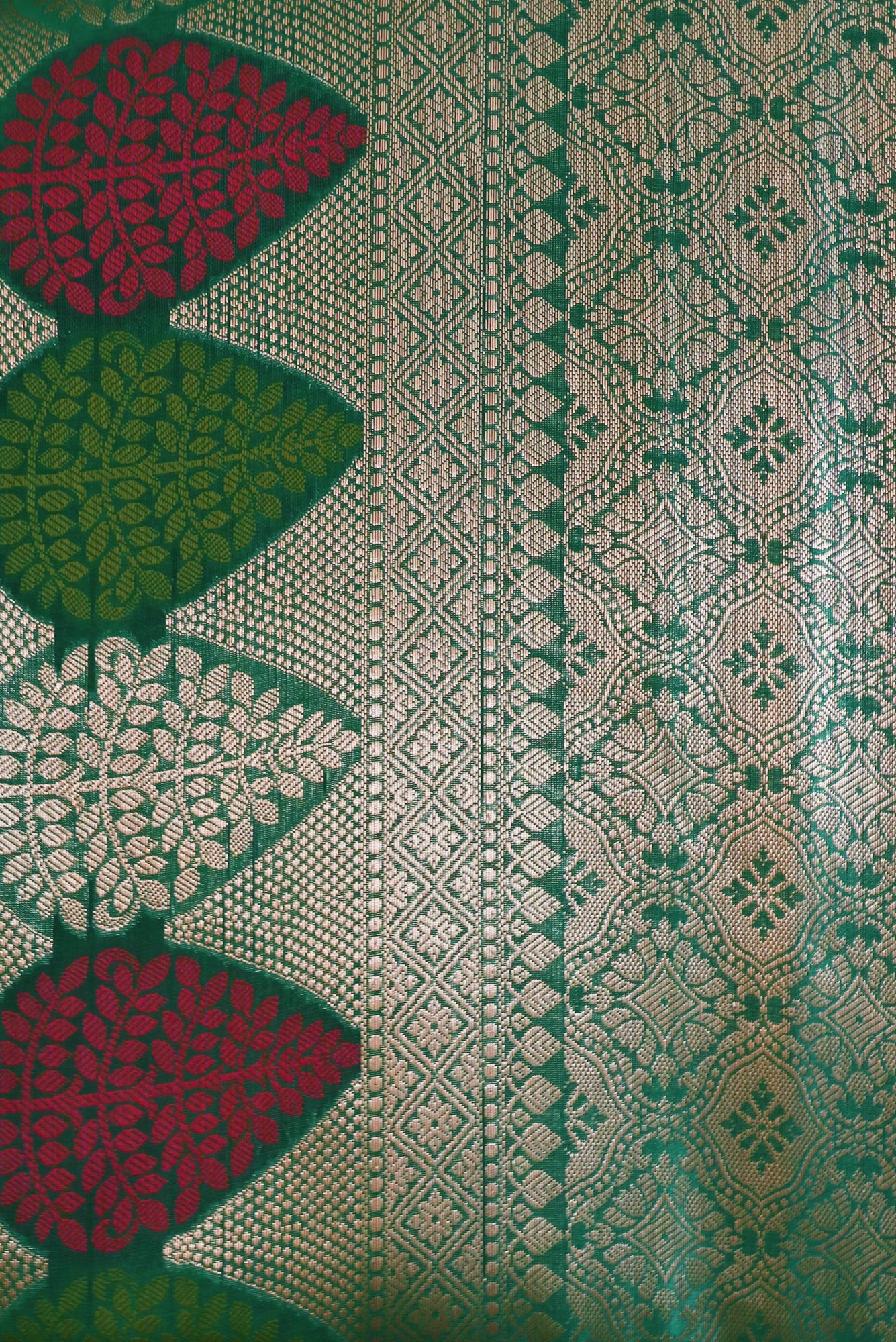 Green Kora Silk Saree