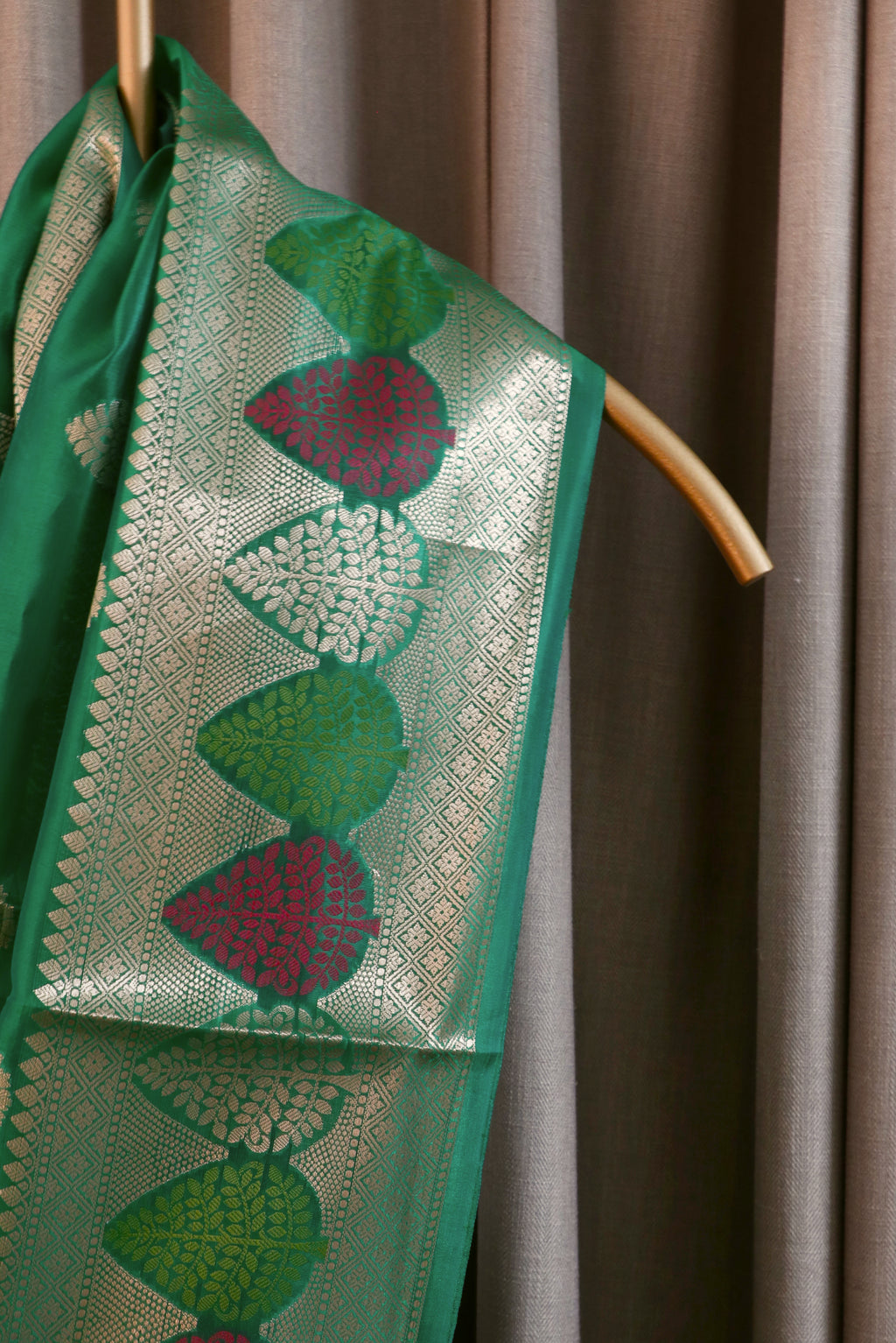 Green Kora Silk Saree