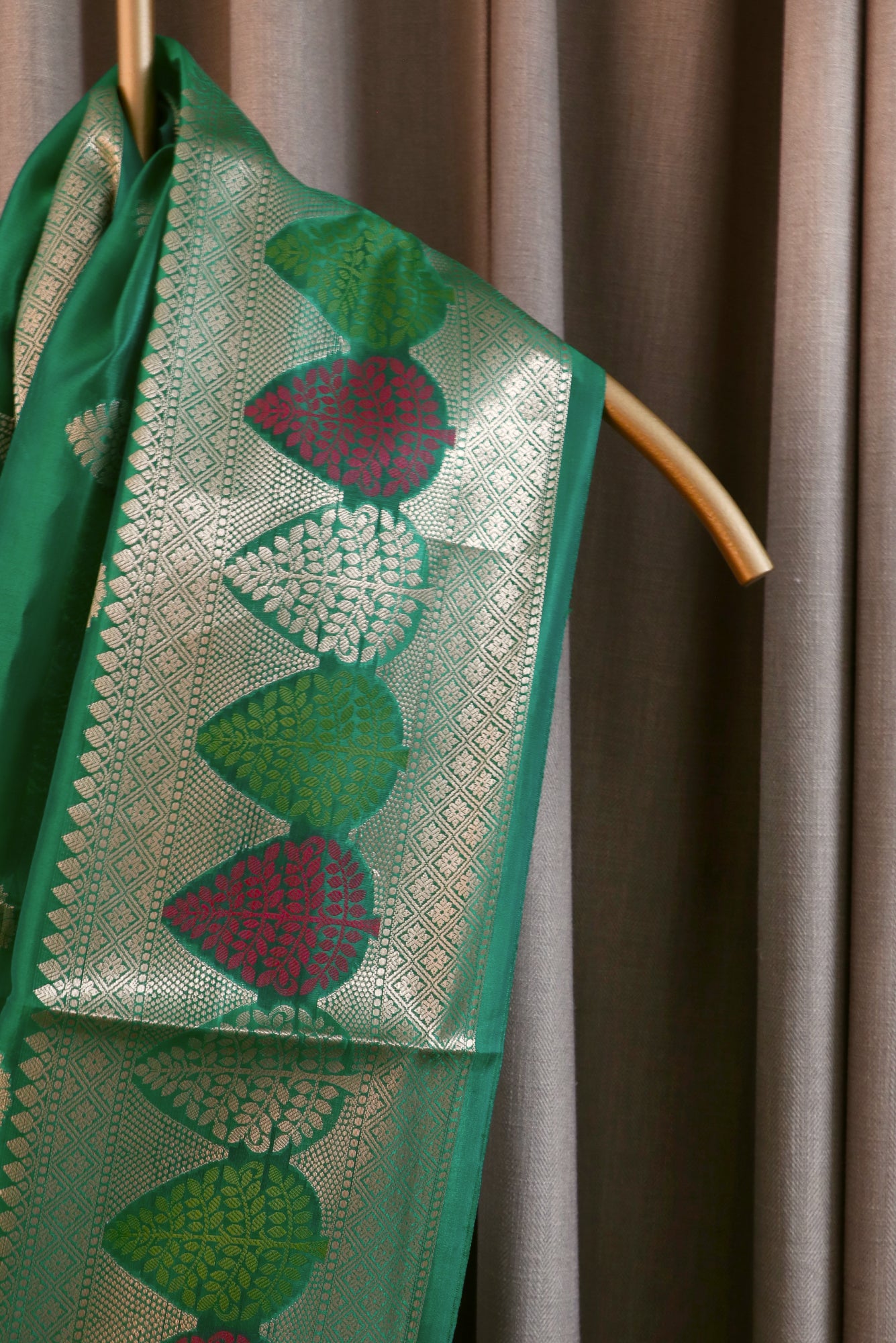 Green Kora Silk Saree