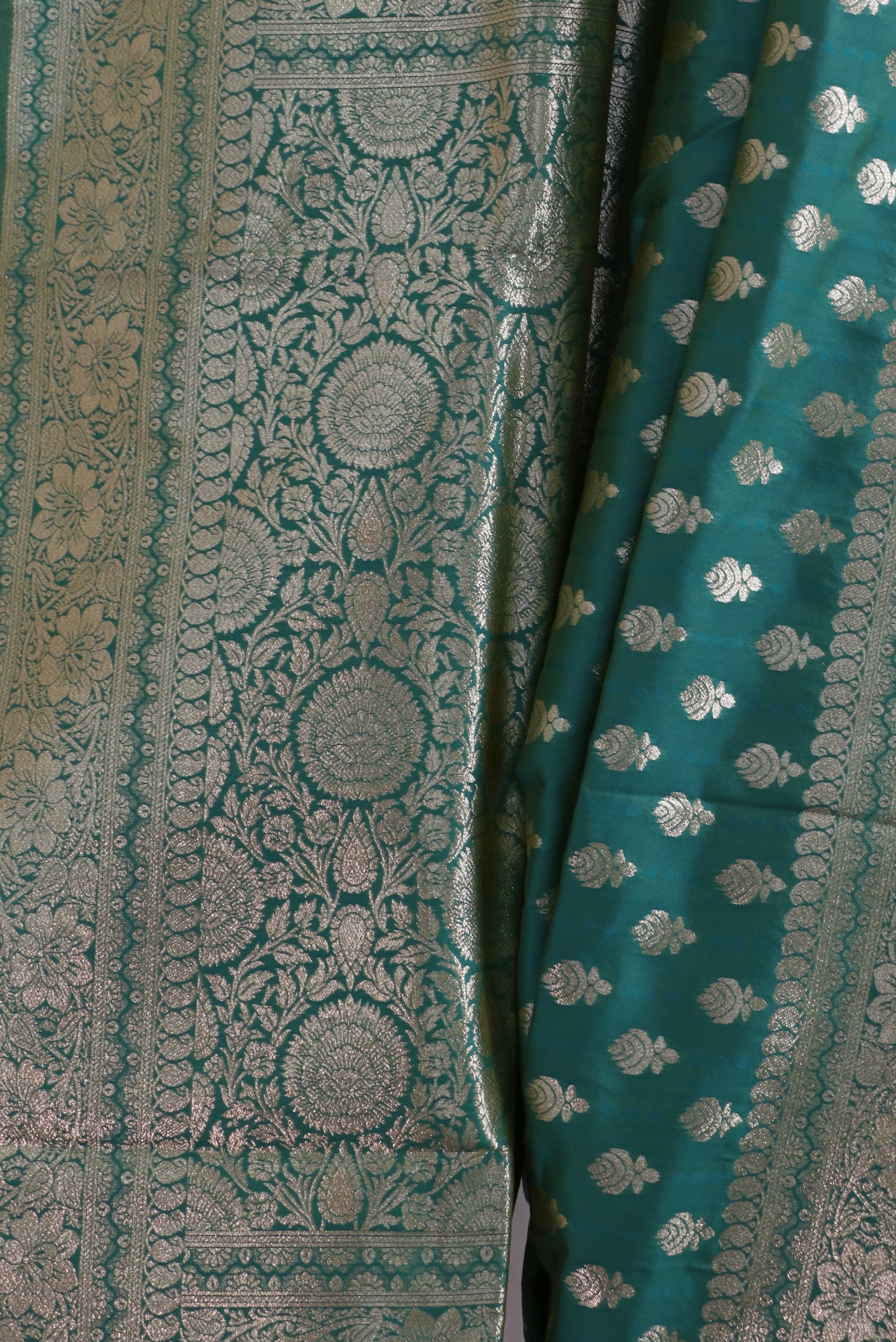 Turquoise Upada Silk Saree