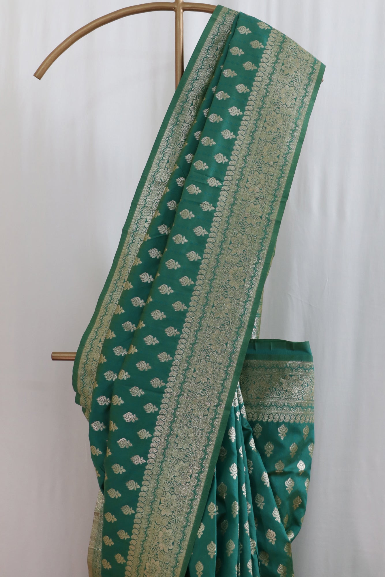 Turquoise Upada Silk Saree