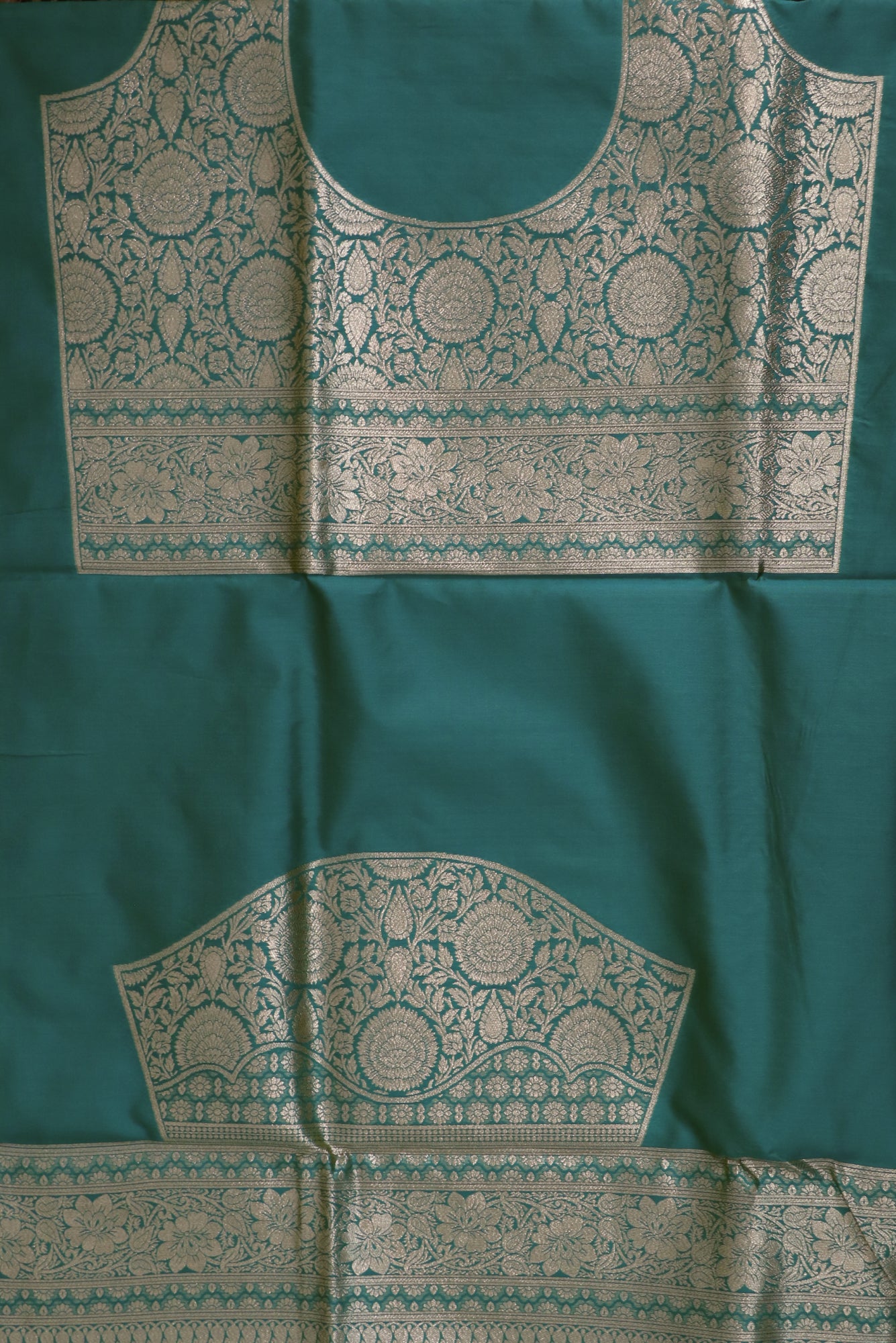 Turquoise Upada Silk Saree