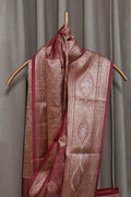 Plum Crushed Tissue Buti Saree