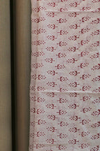 Green Block Print Jaal Chanderi Saree