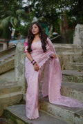 Twill Bloom Lavender Saree