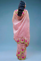 Petal Glow Embroidered Saree