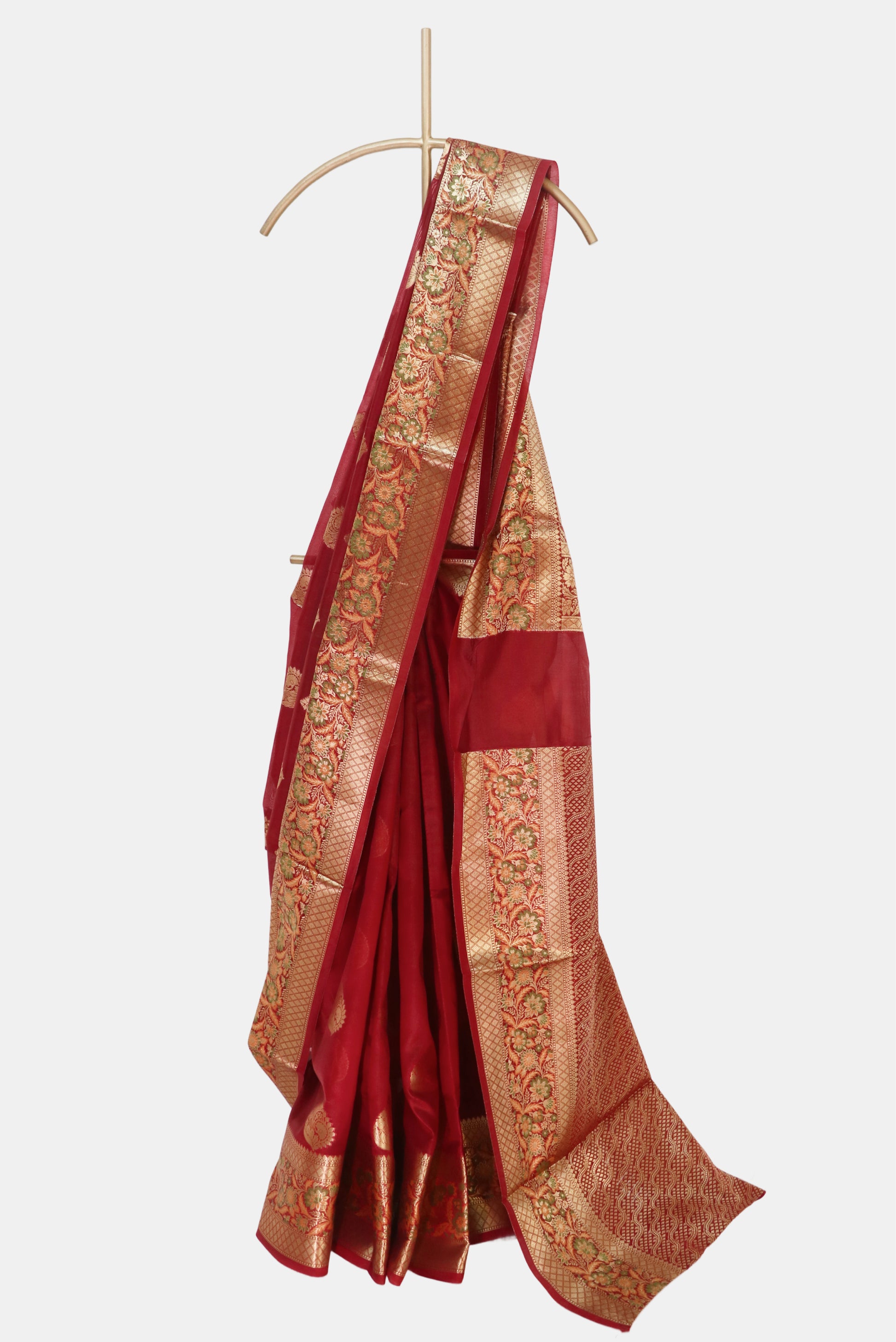 Plum Kora Silk Saree