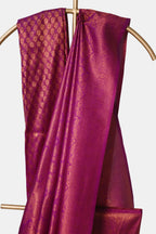 Raw Silk Pink Zari Saree