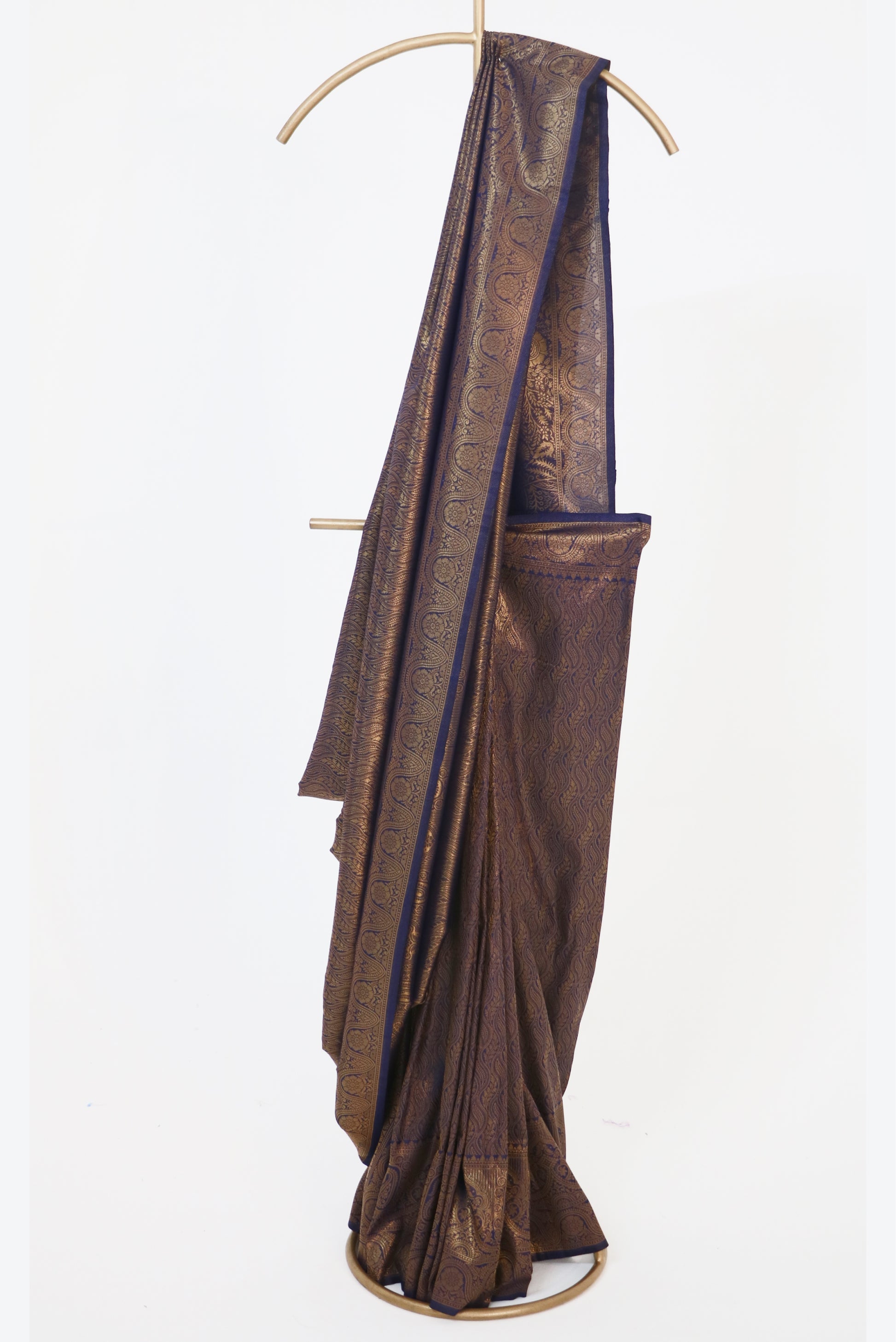 Raw Silk Blue Zari Saree