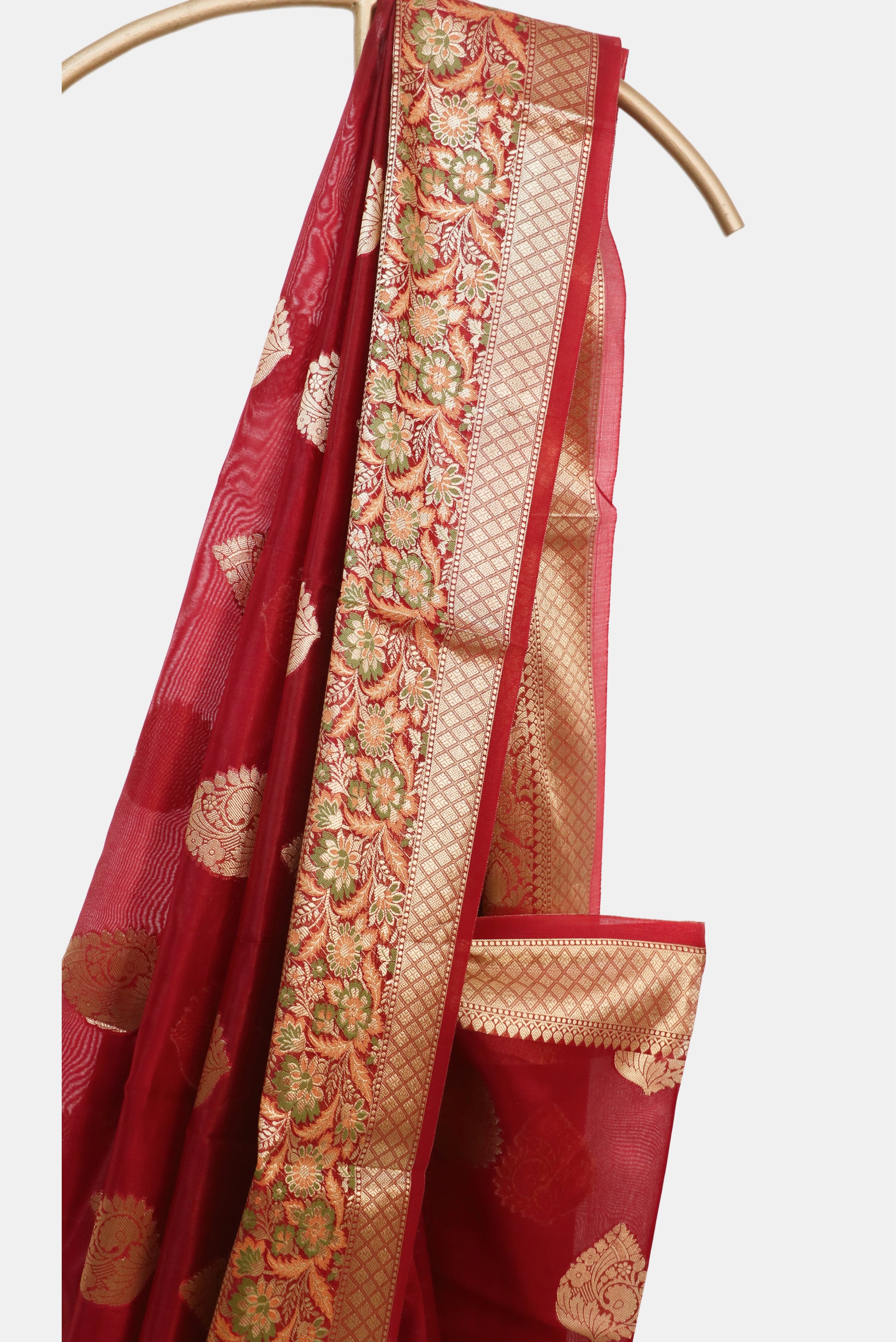 Plum Kora Silk Saree
