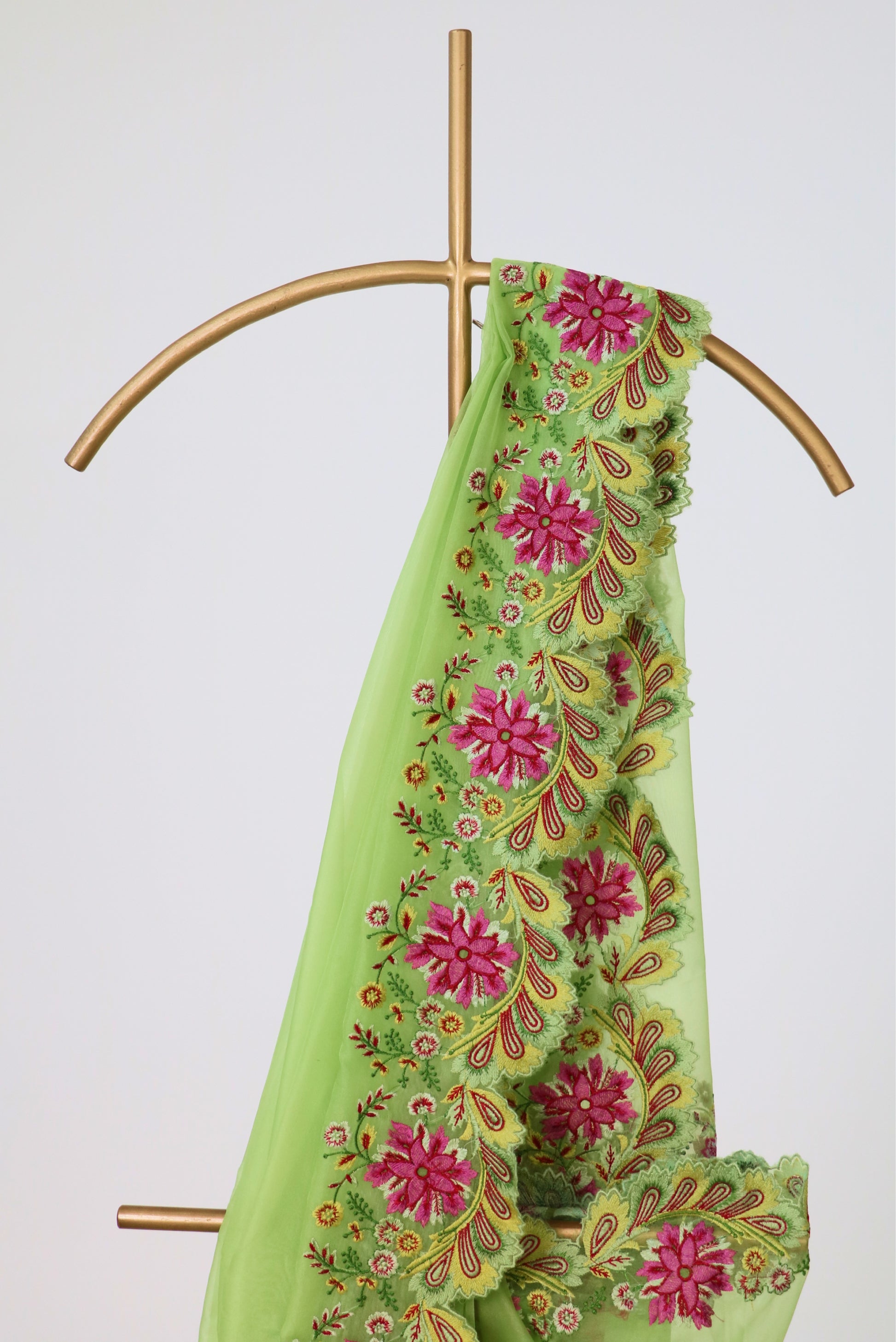 Emerald Mist Embroidered Saree