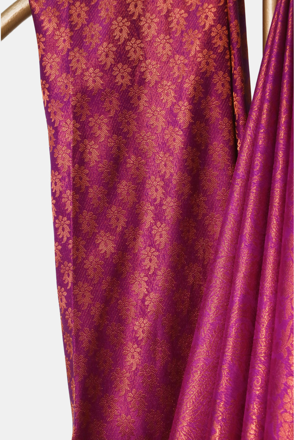Raw Silk Pink Zari Saree