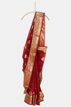 Plum Kora Silk Saree