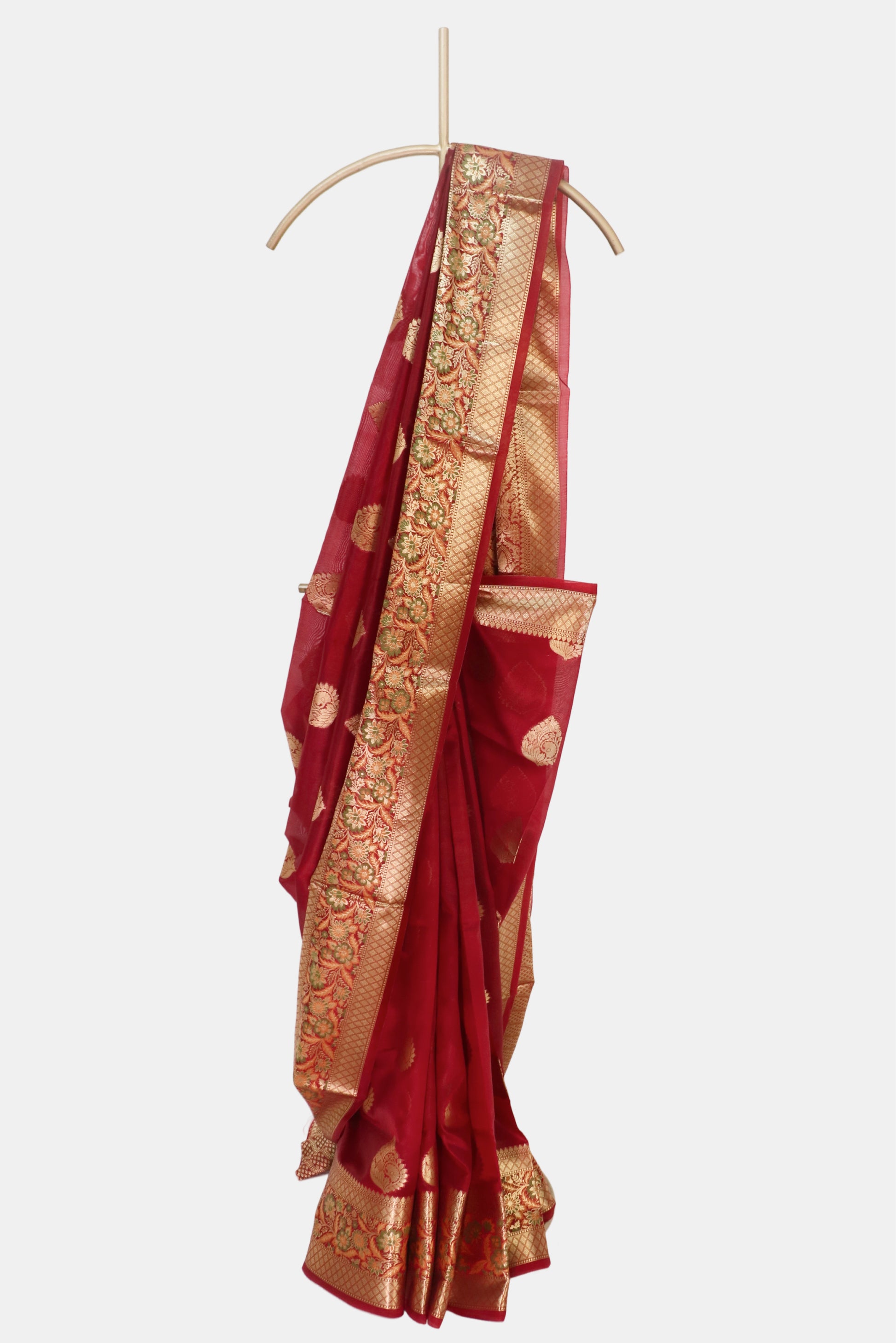 Plum Kora Silk Saree