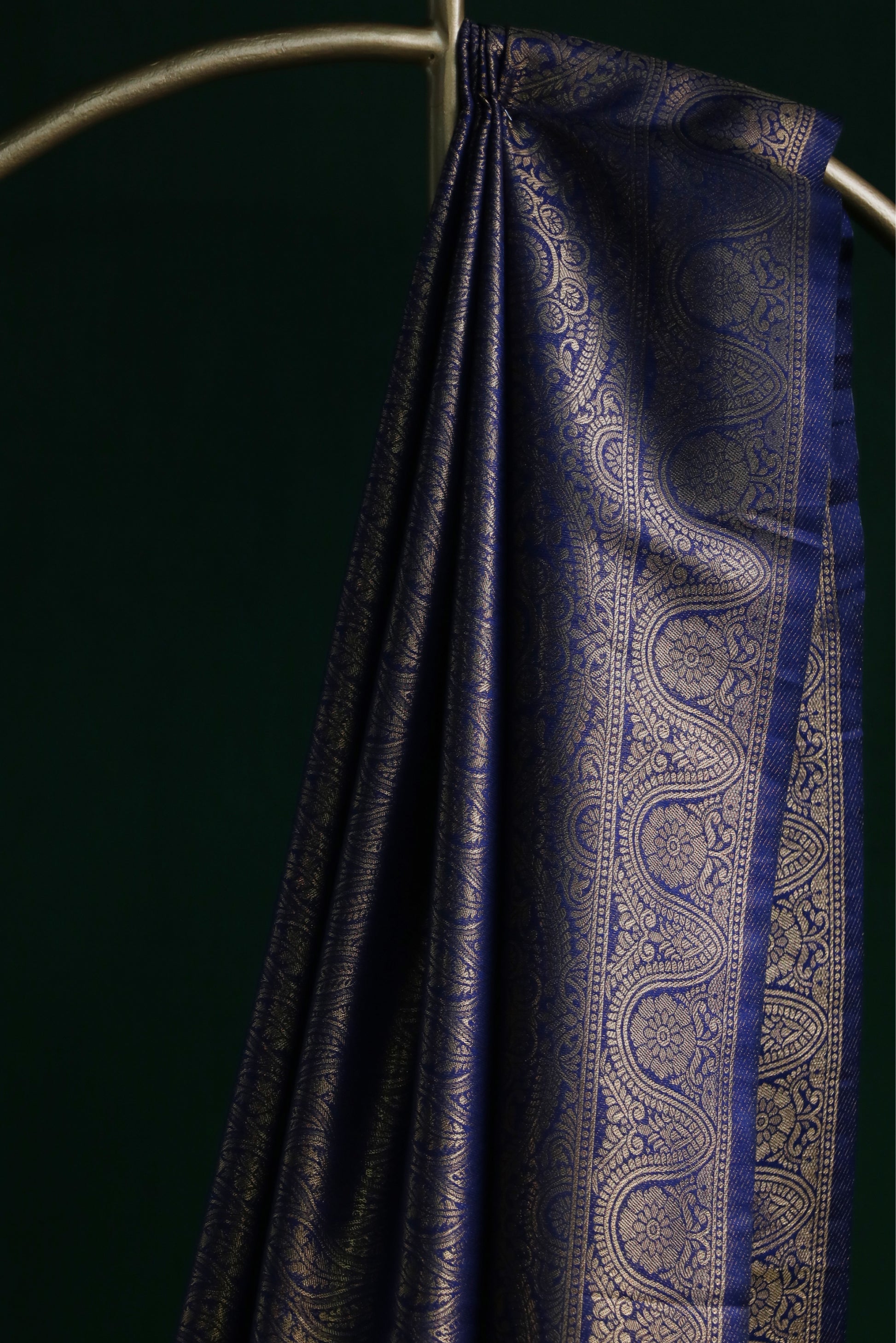 Raw Silk Blue Zari Saree