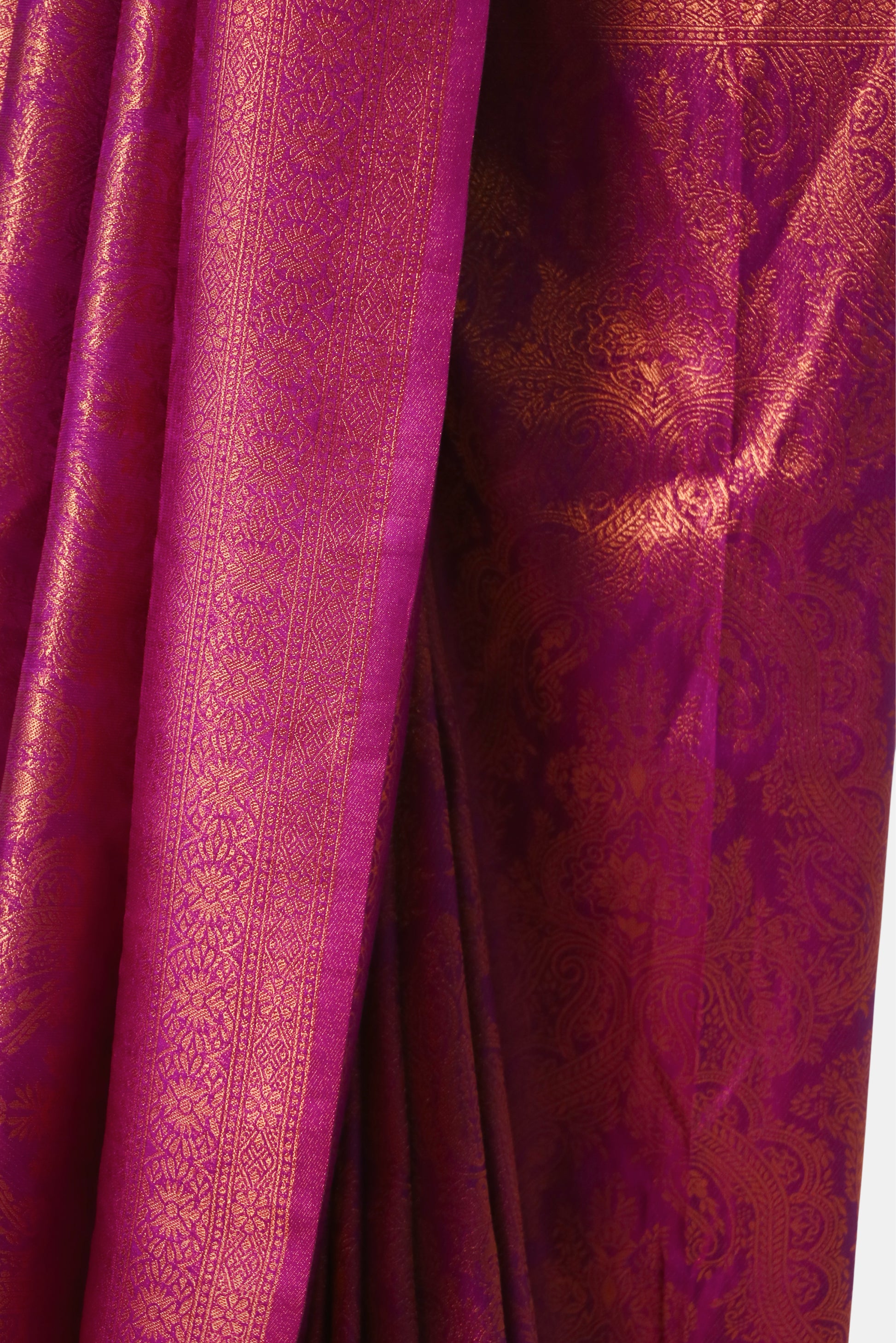 Raw Silk Pink Zari Saree