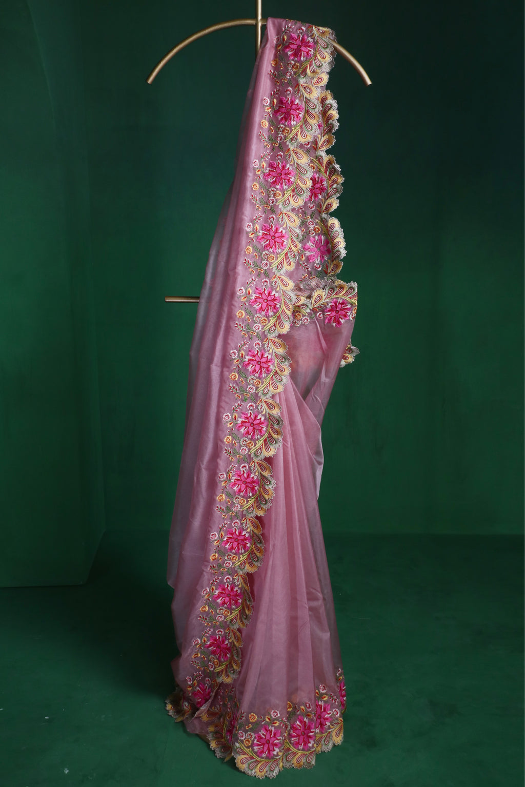 Petal Glow Embroidered Saree