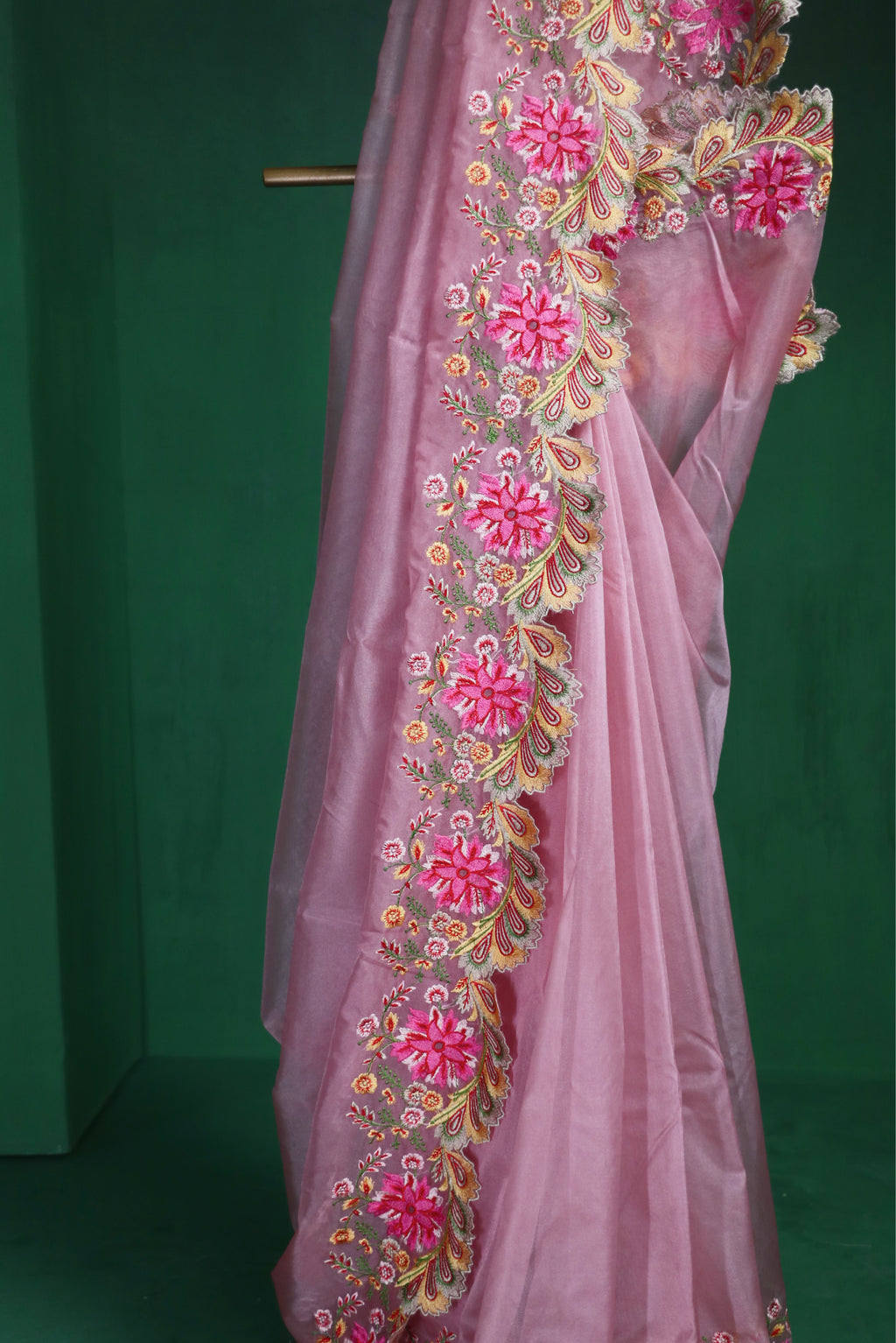 Petal Glow Embroidered Saree