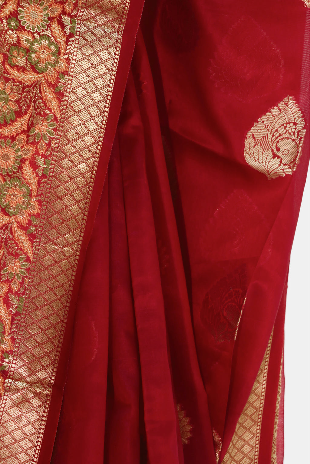 Plum Kora Silk Saree