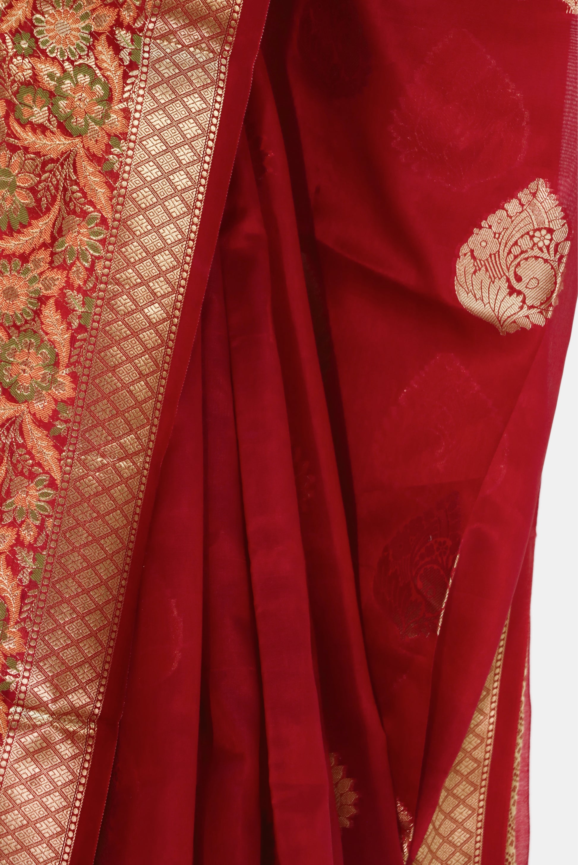 Plum Kora Silk Saree