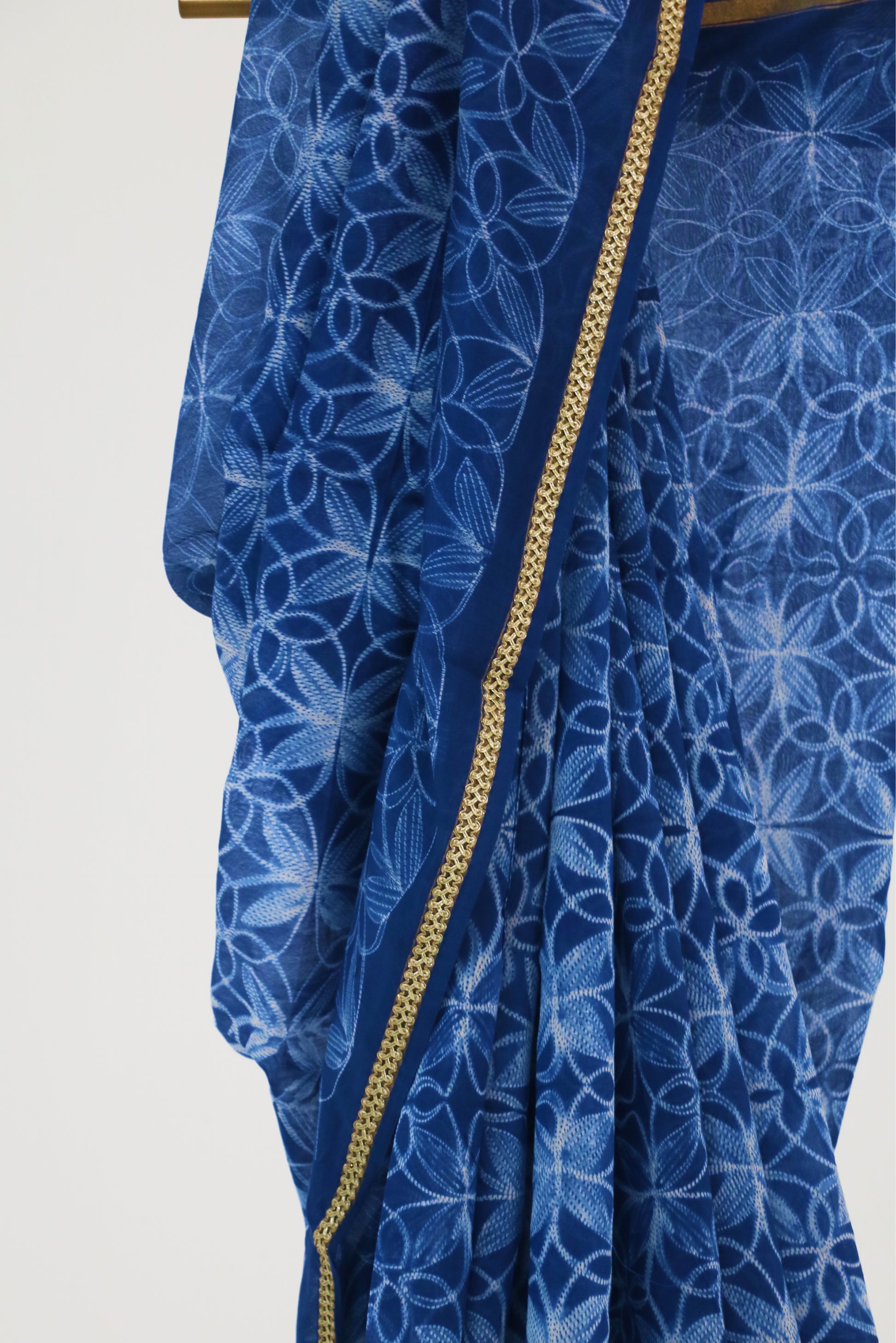 Indigo Shibori Saree