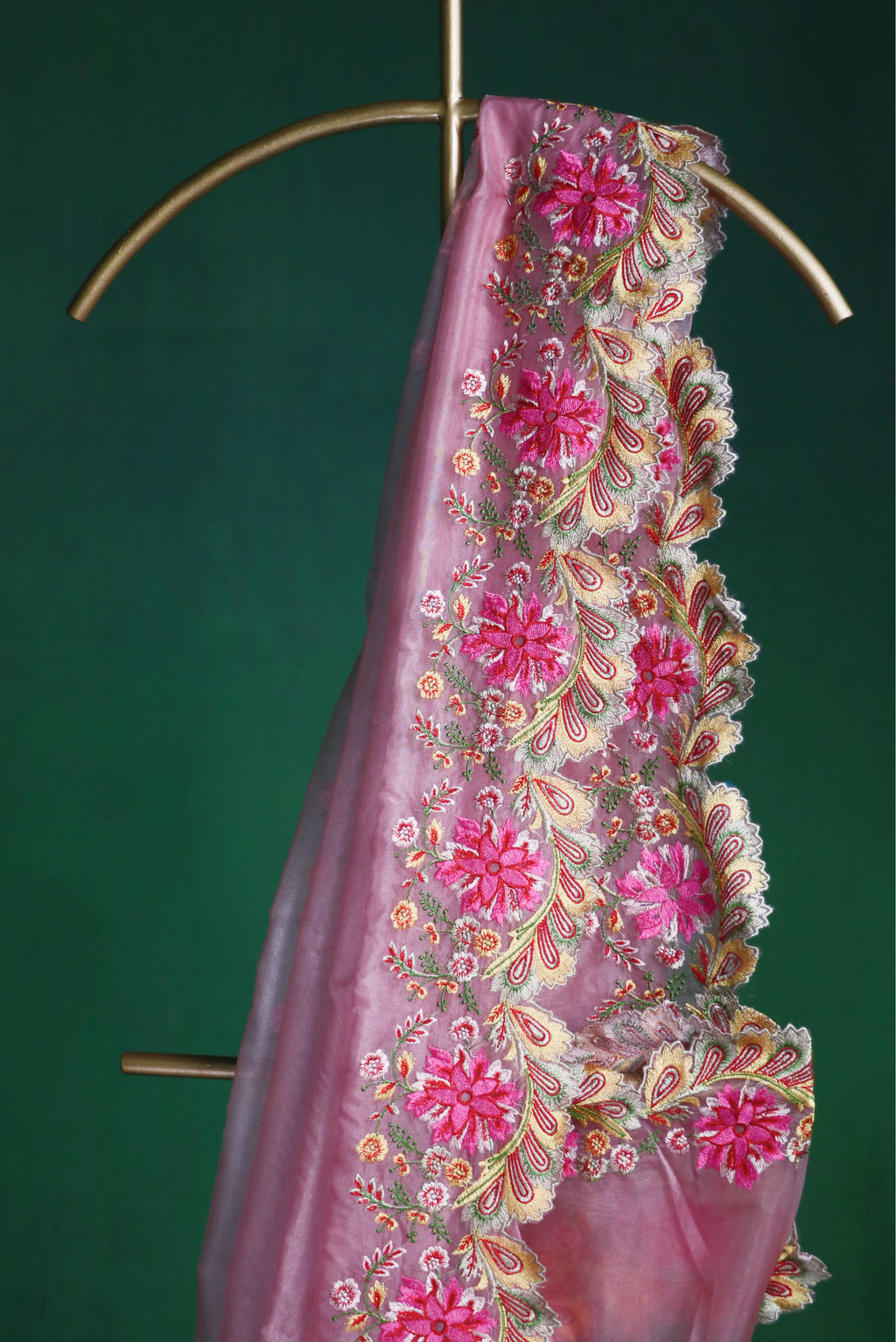 Petal Glow Embroidered Saree