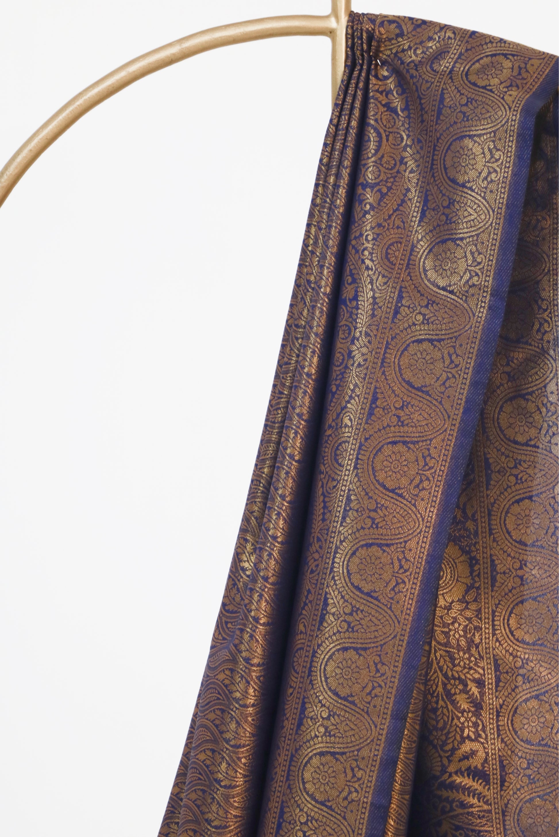 Raw Silk Blue Zari Saree