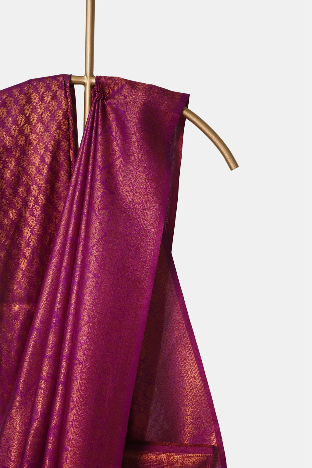 Raw Silk Pink Zari Saree
