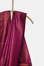 Raw Silk Pink Zari Saree