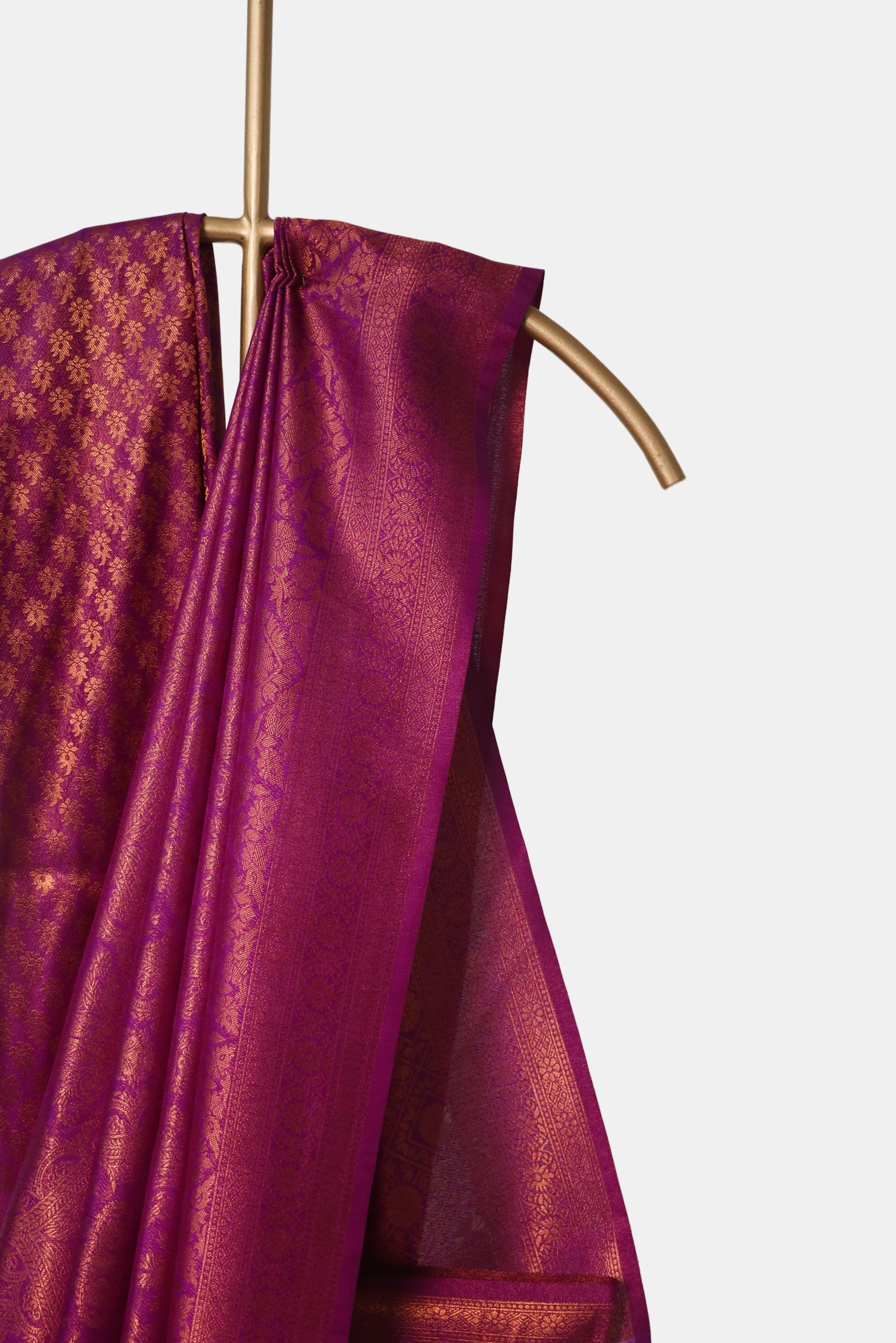 Raw Silk Pink Zari Saree