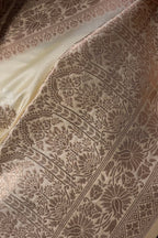 Cream double Buti Upada Silk Saree