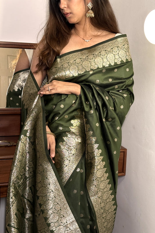 Sage Green Upada Silk Saree