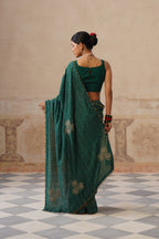 Maira Printed Emerald Green Saree