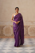 Maira Printed Purple Saree