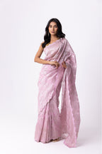 Twill Bloom Lavender Saree