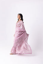 Twill Bloom Lavender Saree
