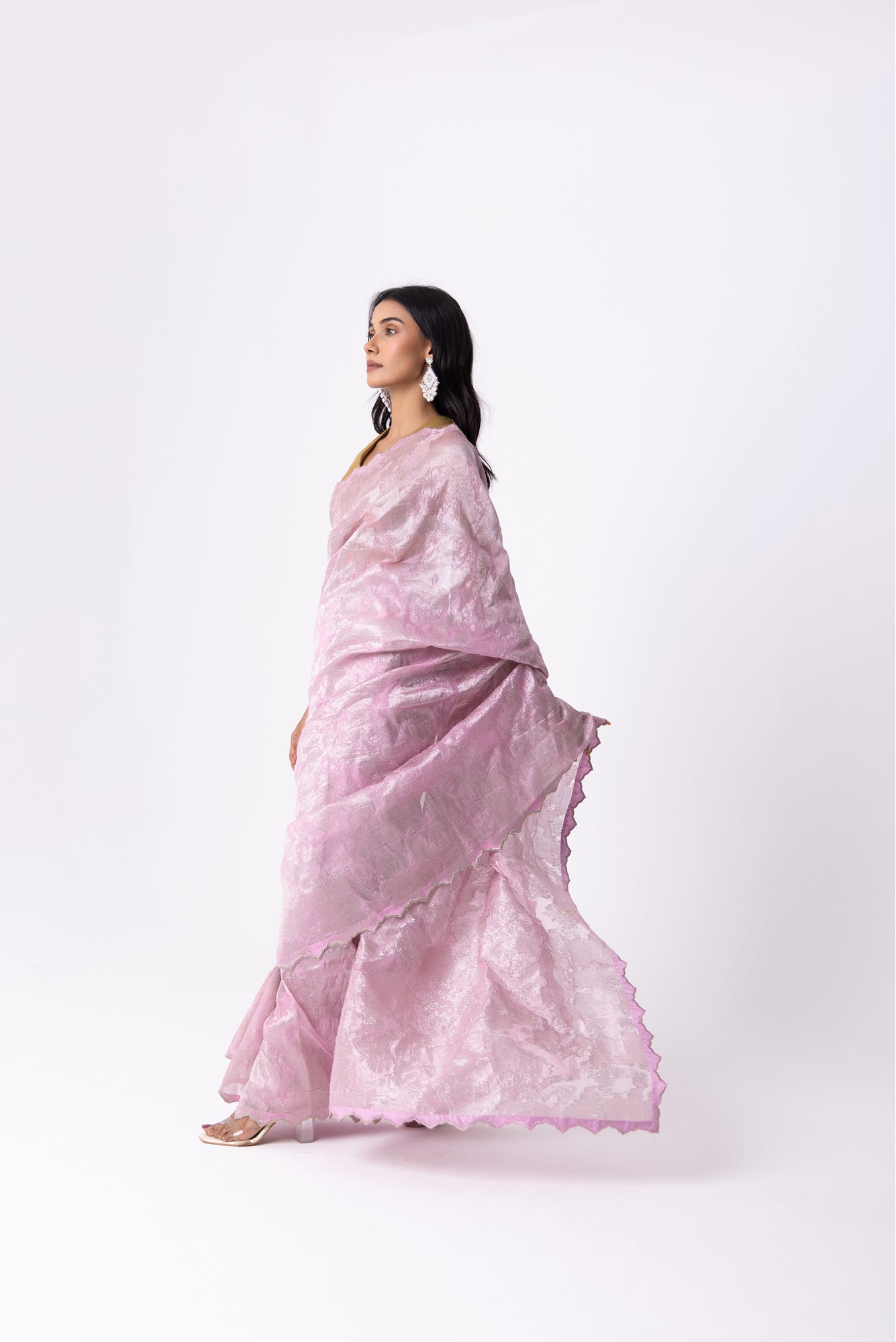 Twill Bloom Lavender Saree