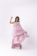 Twill Bloom Lavender Saree