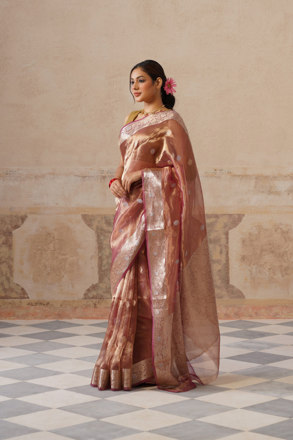 Plum Silk Tissue Buti